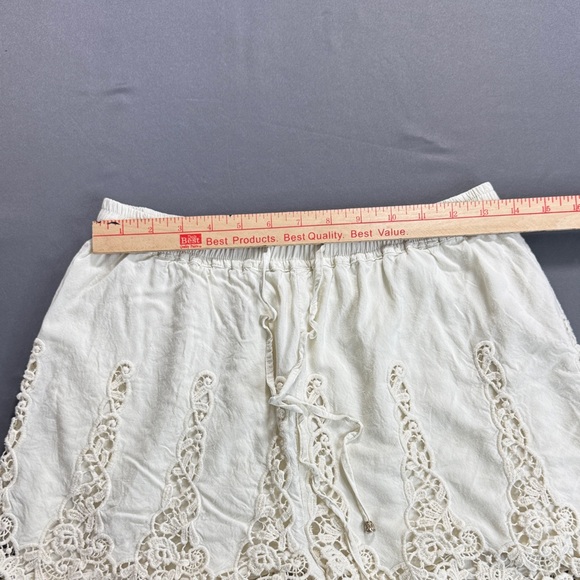 Anthropologie Elevenses Filigree Ivory Lace Shorts Size M - Picture 9 of 11